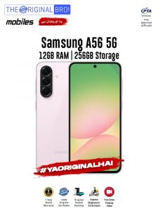 Samsung A56 5G - 12GB RAM - 256GB Storage - PTA Approved - 12 Months Warranty - Pink - The Original Bro Mobiles - TOB35